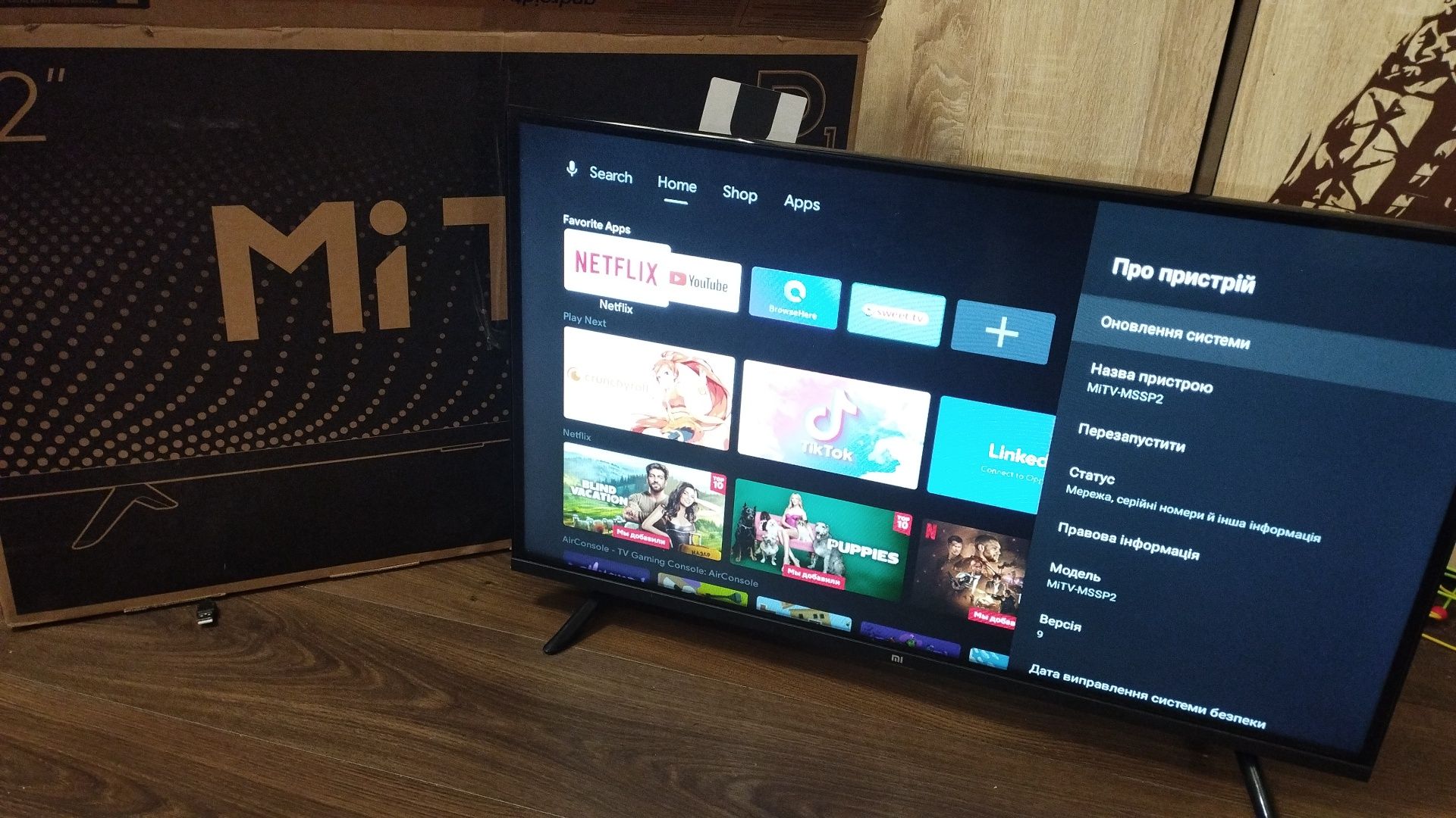 Телевізор mi l32m6-6aueu Xiaomi , smart , wi fi , Android 9 ,32 дюйми,