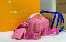 Louis vuitton LV Utility cross-body różowa torebka monogram pouchette