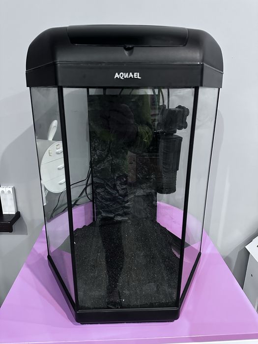 Aquael akwarium 60l szesciokątne grzałka filtr akcesoria