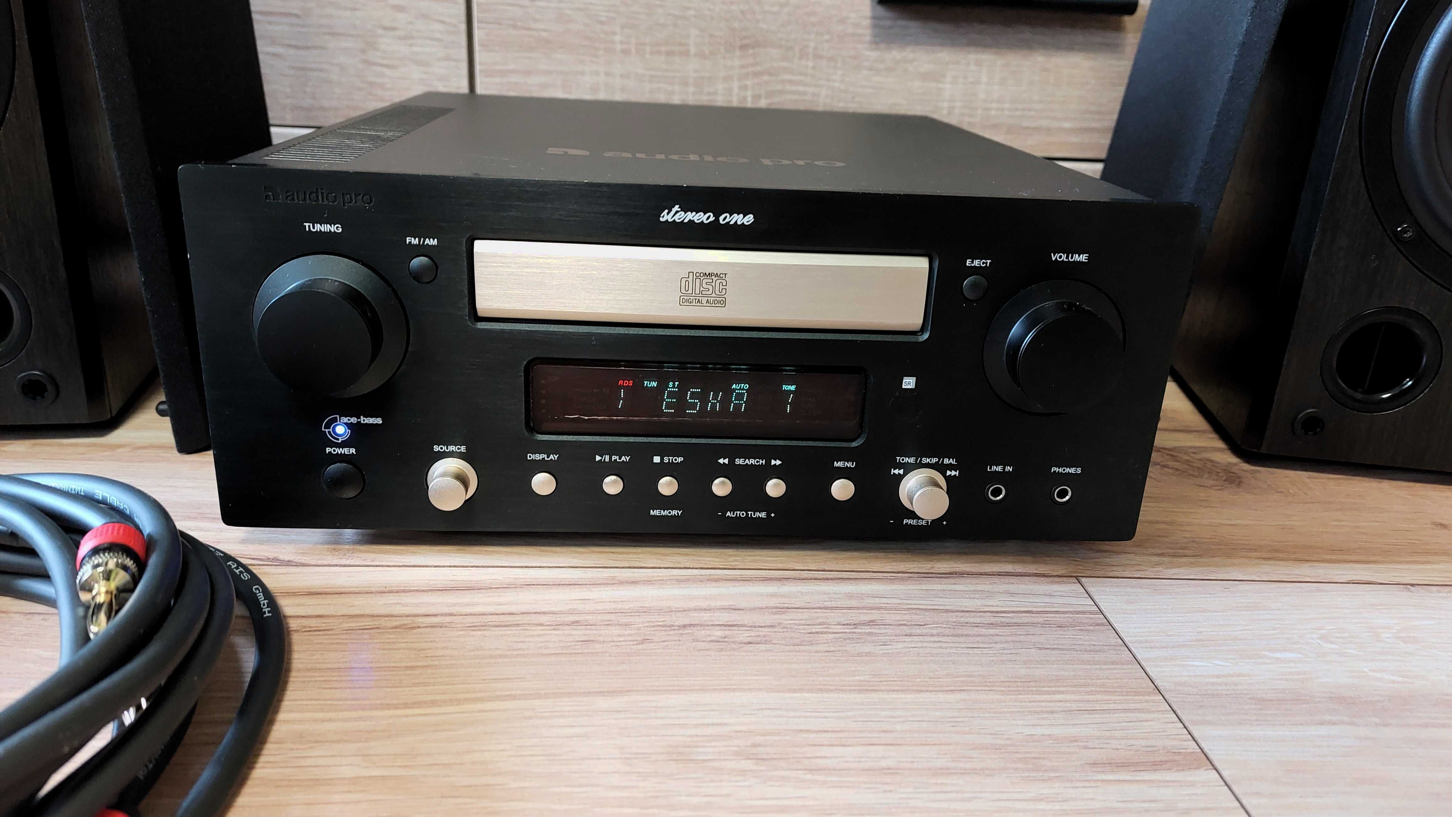Zestaw stereo Audio Pro Stereo One  2x40W przy 4 Ohm, CD, FM, Aux