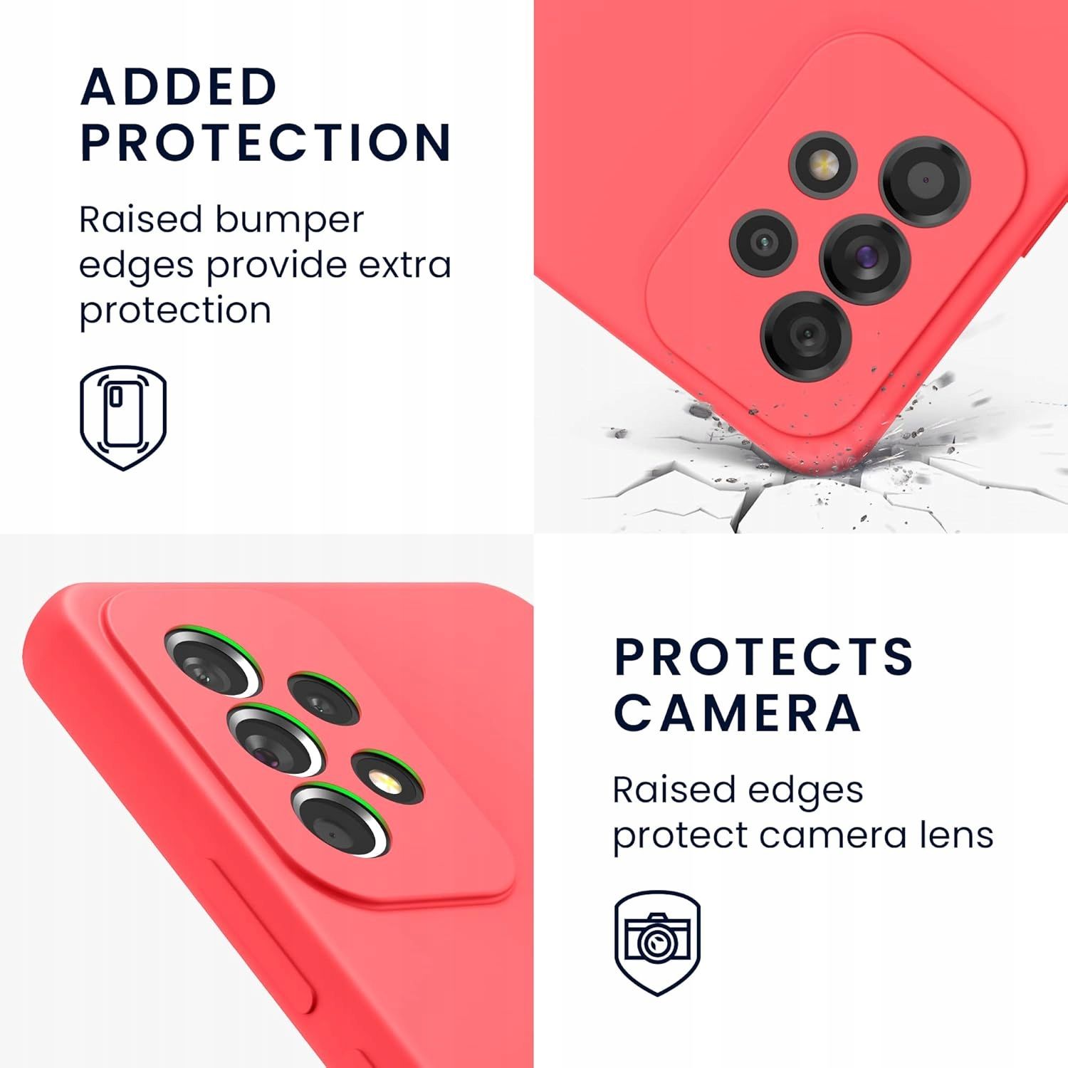 Neonowe Silikonowe Etui do Samsung Galaxy A53 5G + 2szt szkła hart