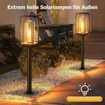 Lampy solarne do ogrodu, 2 sztuki, nowoczesne bardzo jasne  IP65,