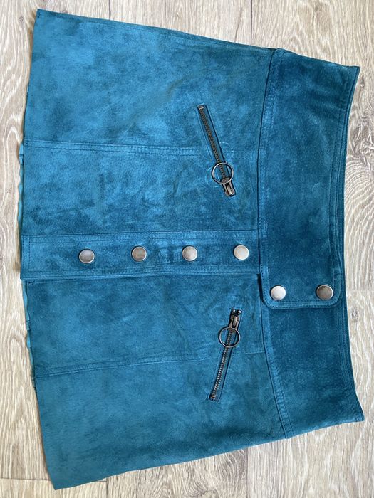 Замшевая мини  юбка