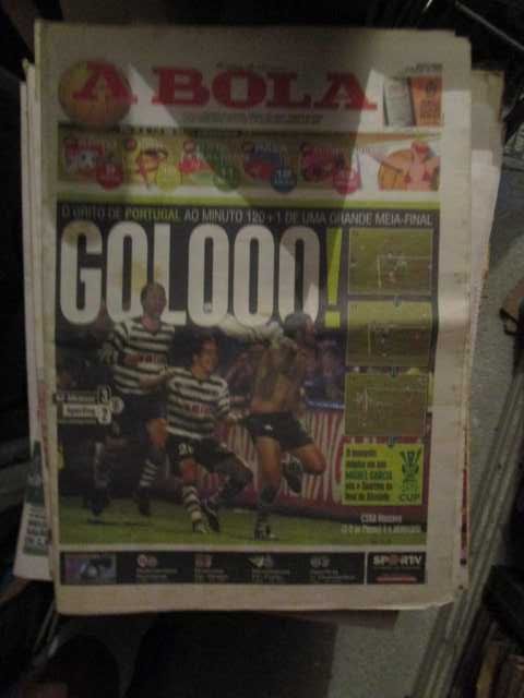 jornais antigos sporting SCP Competições europeias