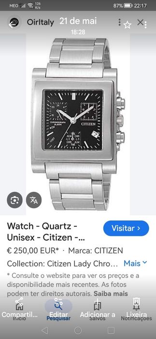 Relógio Citizen, Vintage em perfeitas condições
