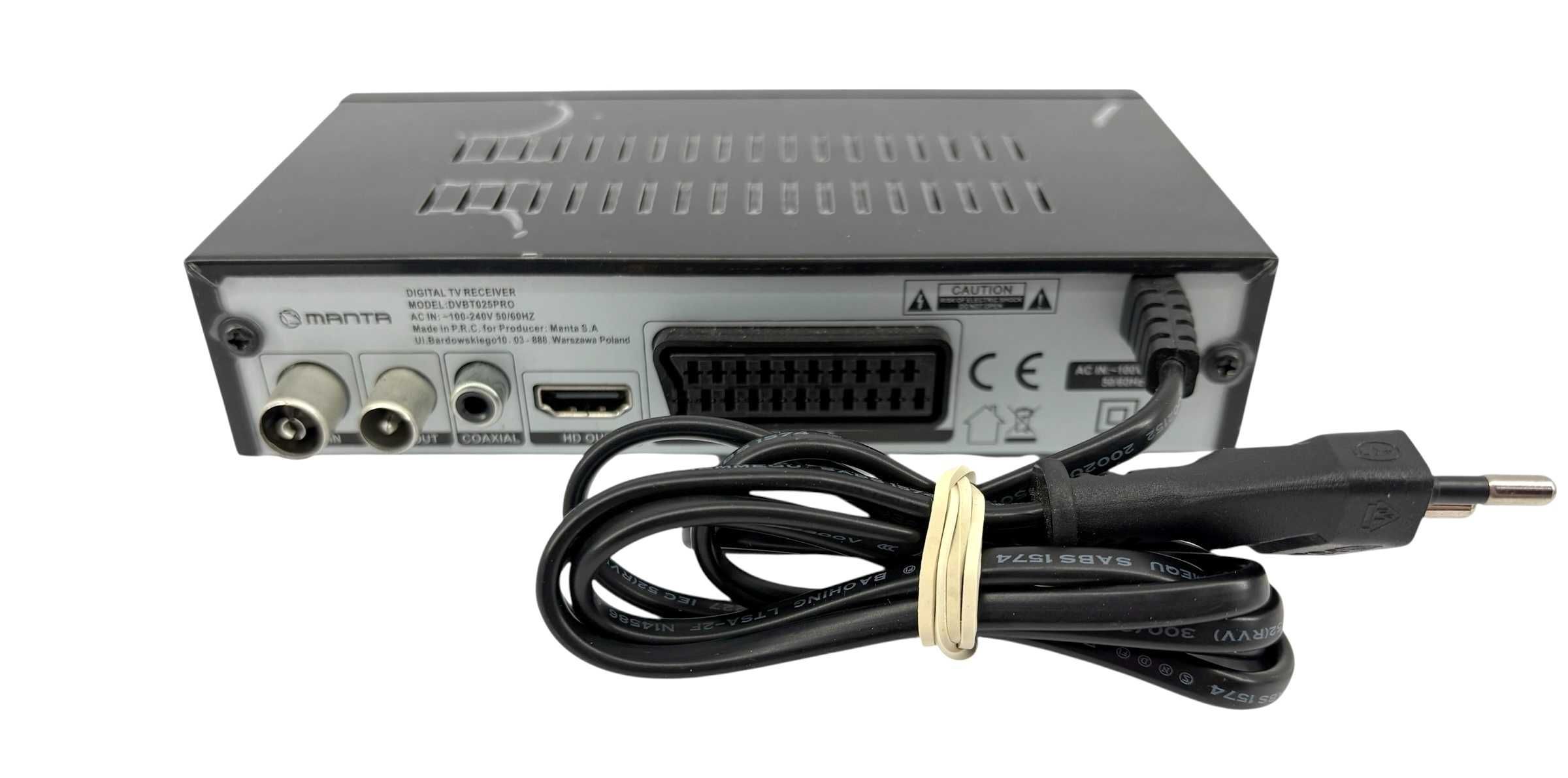 Dekoder tuner Manta DVBT-T2/HEVC DVBT025PRO