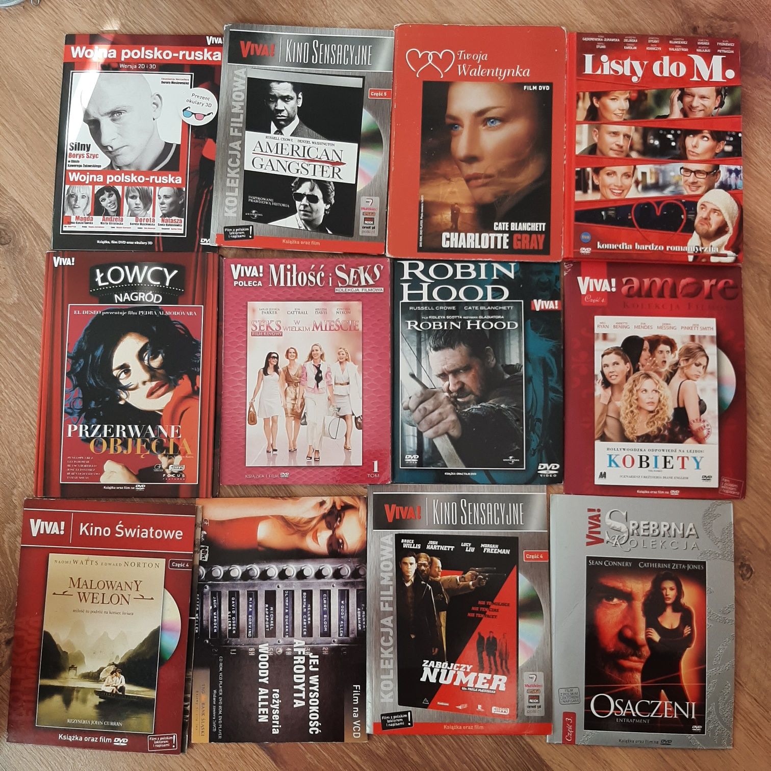 DVD, VCD zestaw filmów - Listy do M., Seks w wielkim mieście, Robin Ho