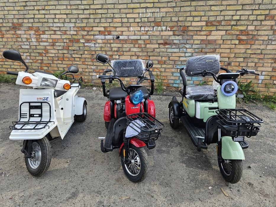 Новий електроскутер трицикл Crosser 600 Sokmoto X3 1500 max