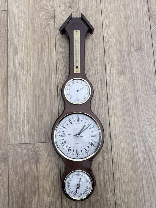 Stacja pogodowa, barometr, higrometr, termometr, zegar