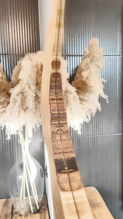 Lustro łazienkowe drewniane salon przedpokój