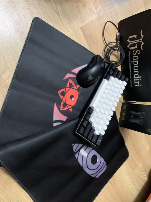 Ігровий кастомний комплект Мишка Razer+механічна клавіатура+коврик