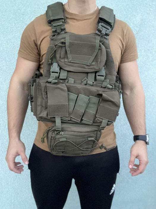 Kamizelka taktyczna zielona 1000D molle