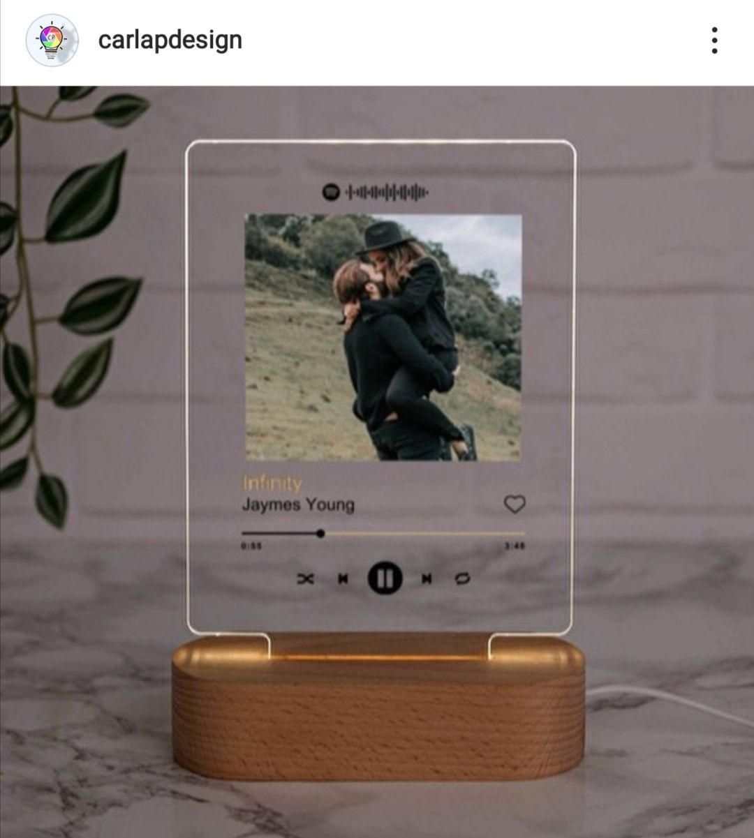 Placa Spotify + led + mapa das estrelas (presente natal)