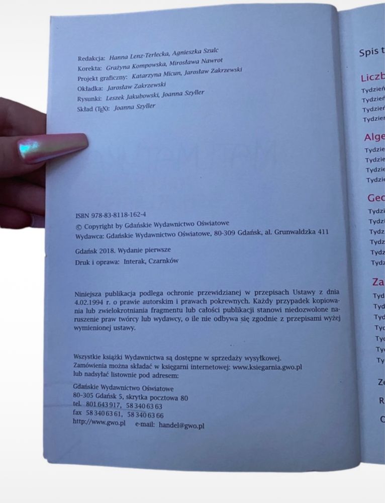kalendarz osmoklasisty matematyka