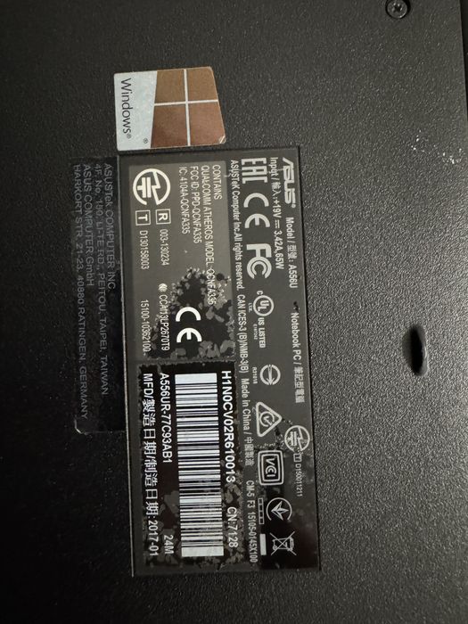 Computador ASUS i7-7500U SSD