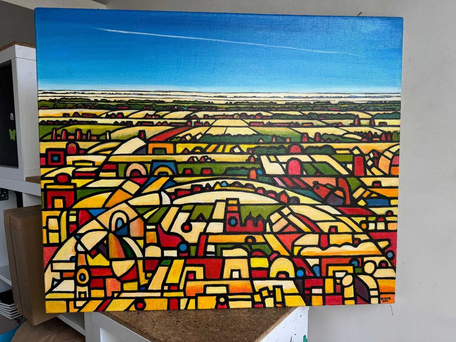 "Krajobraz Abstrakcyjny" Miasto Kolorowe, Kłys Marcin, ciekawy i duży