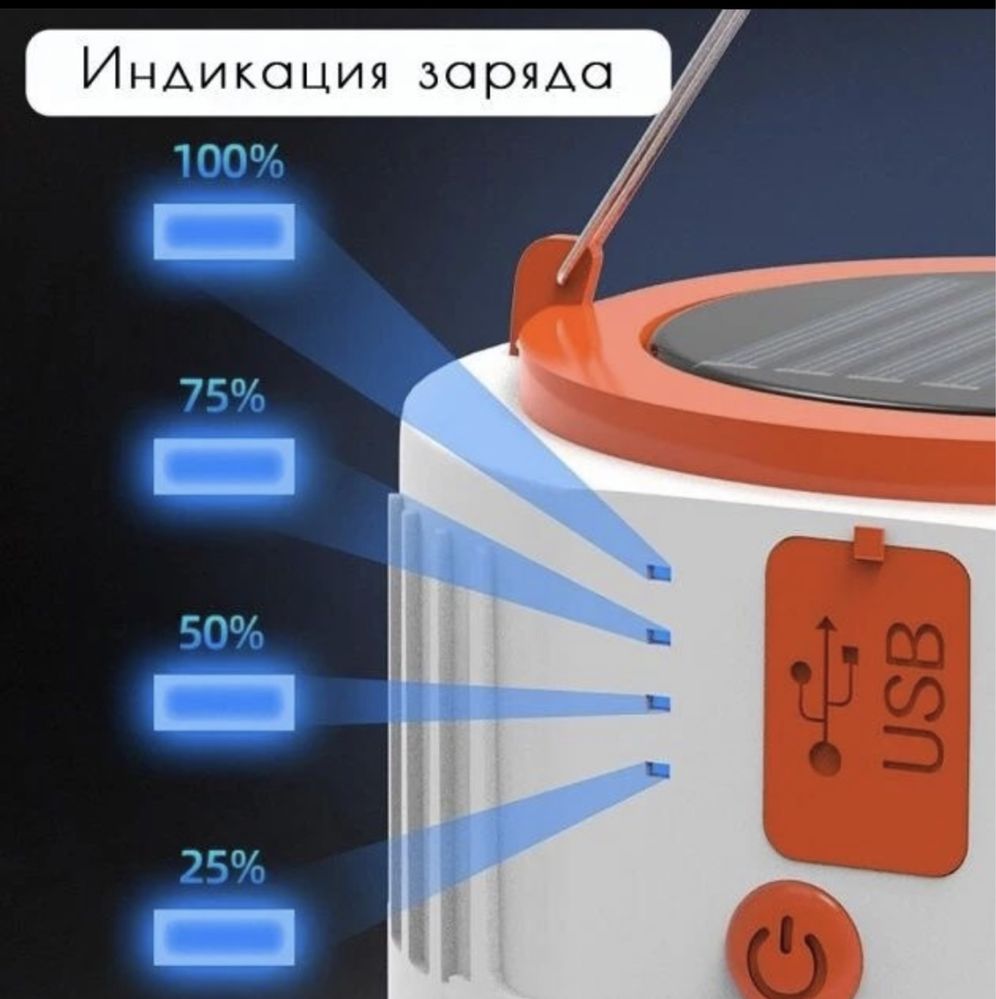 Лампа-павербанк на сонячній батареї