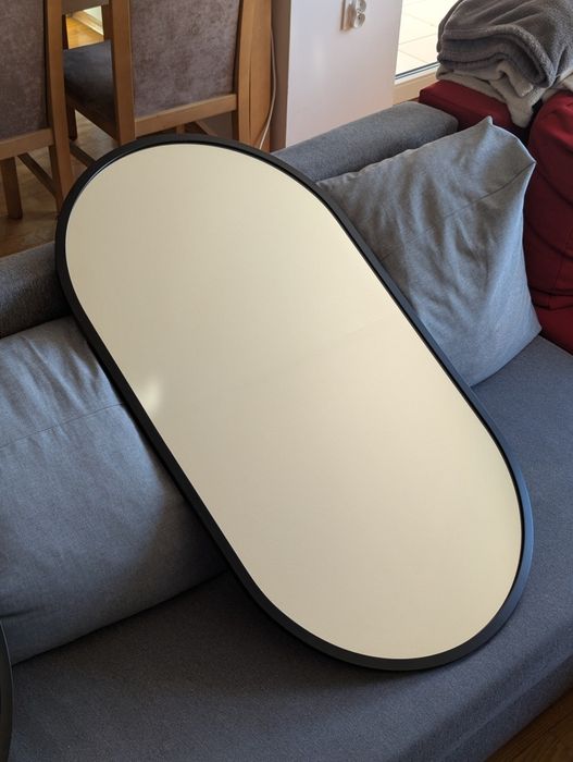 Lustro owalne 50 x 90 cm | Styl loft / skandynawski