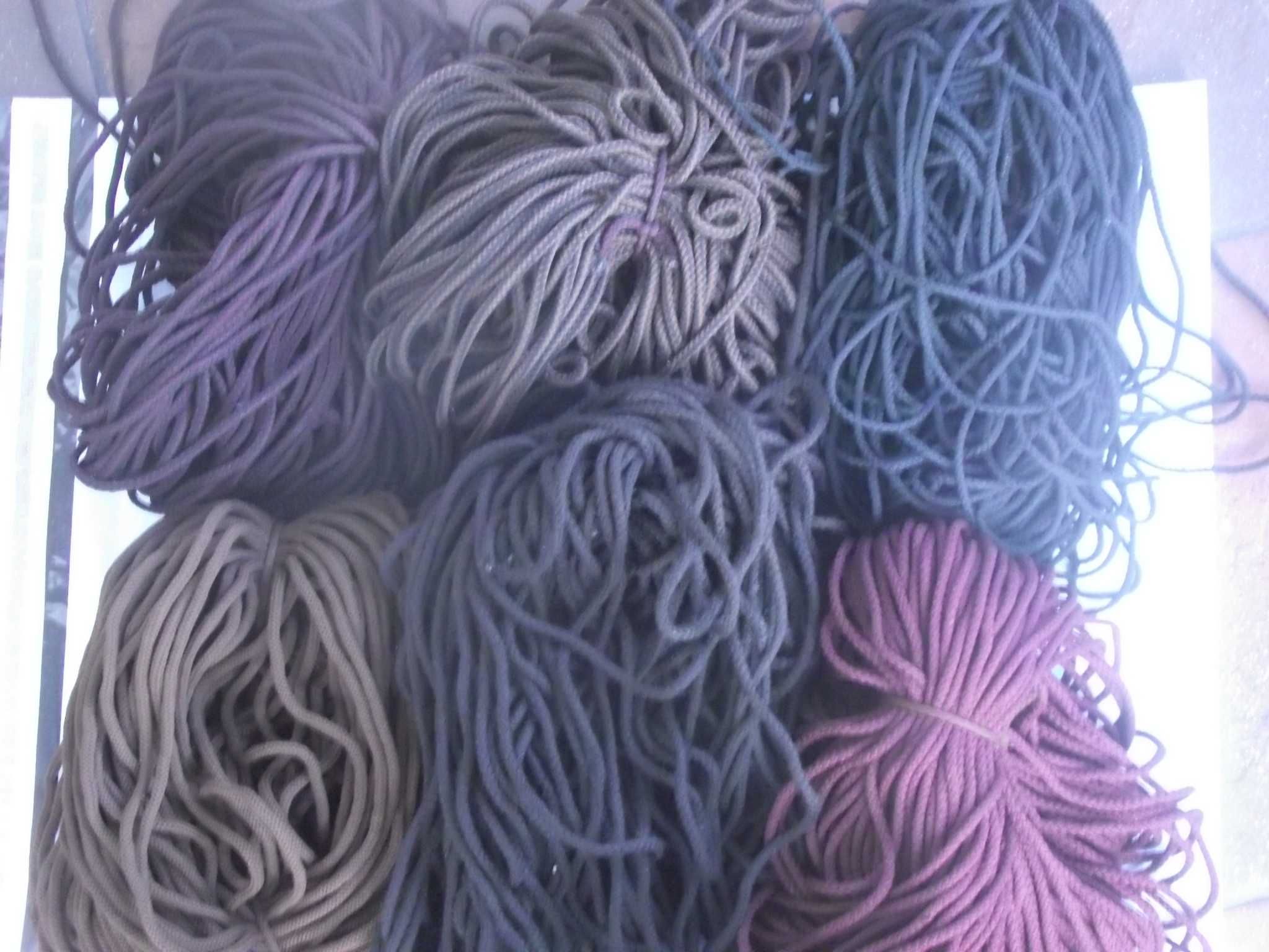 sznurek  bawełniany poliestrowy z wypełnieniem modne kolory wysyłka