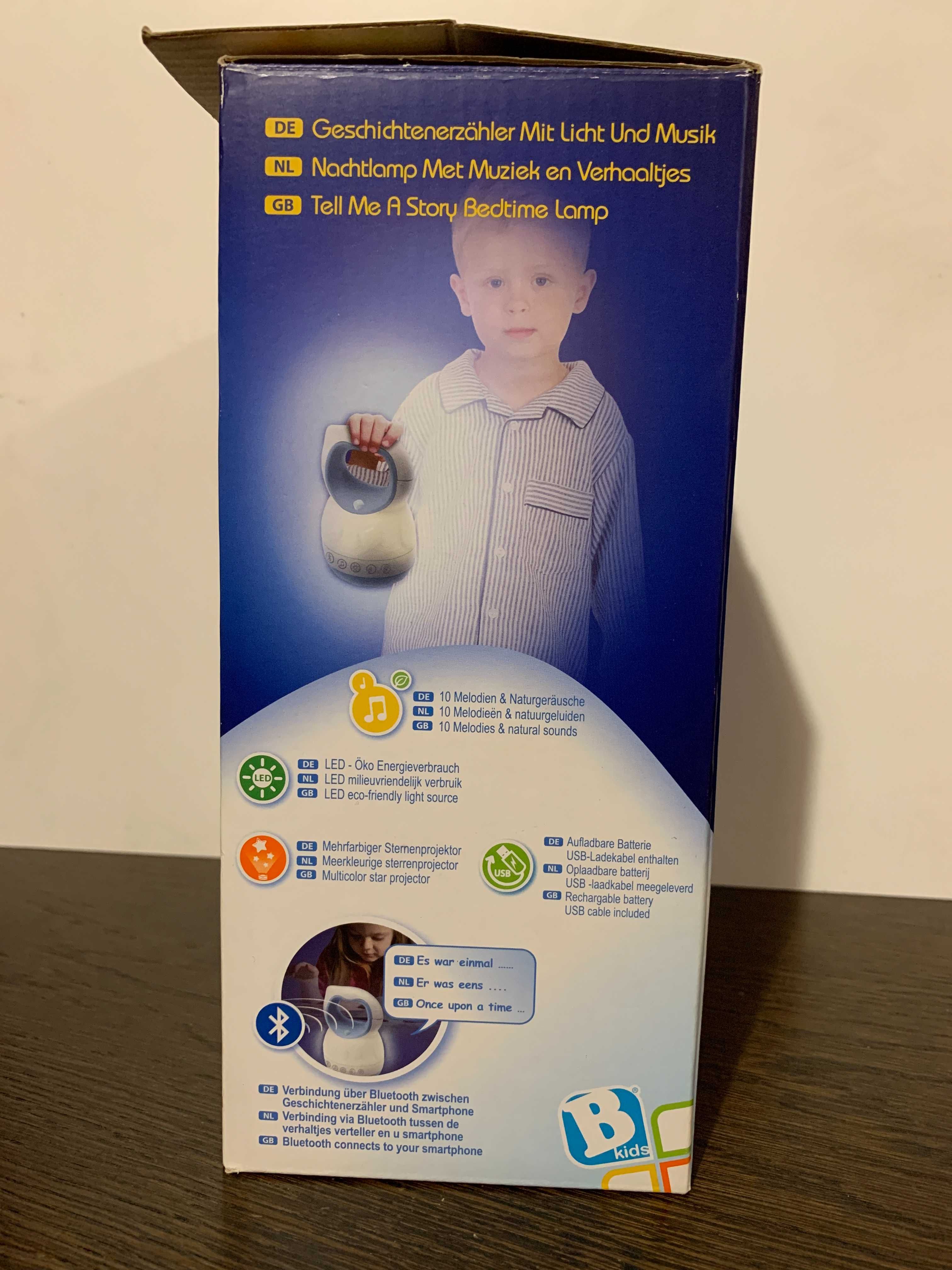 Lampka nocna LED-kołysanki, opowieści-Bluetooth-USB-dziecko