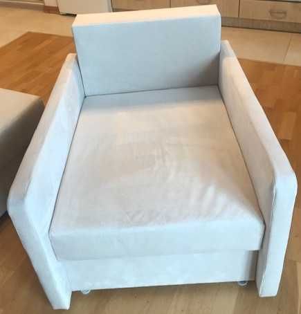 Stylowy fotel Arkadia – komfort i design w jasnym beżu