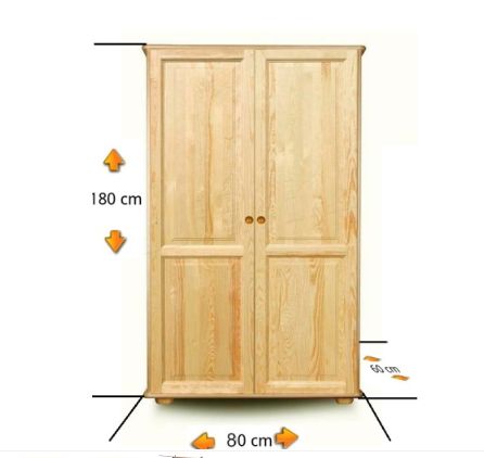 SZAFA drewniana sosnowa 80x60x180 PRODUCENT