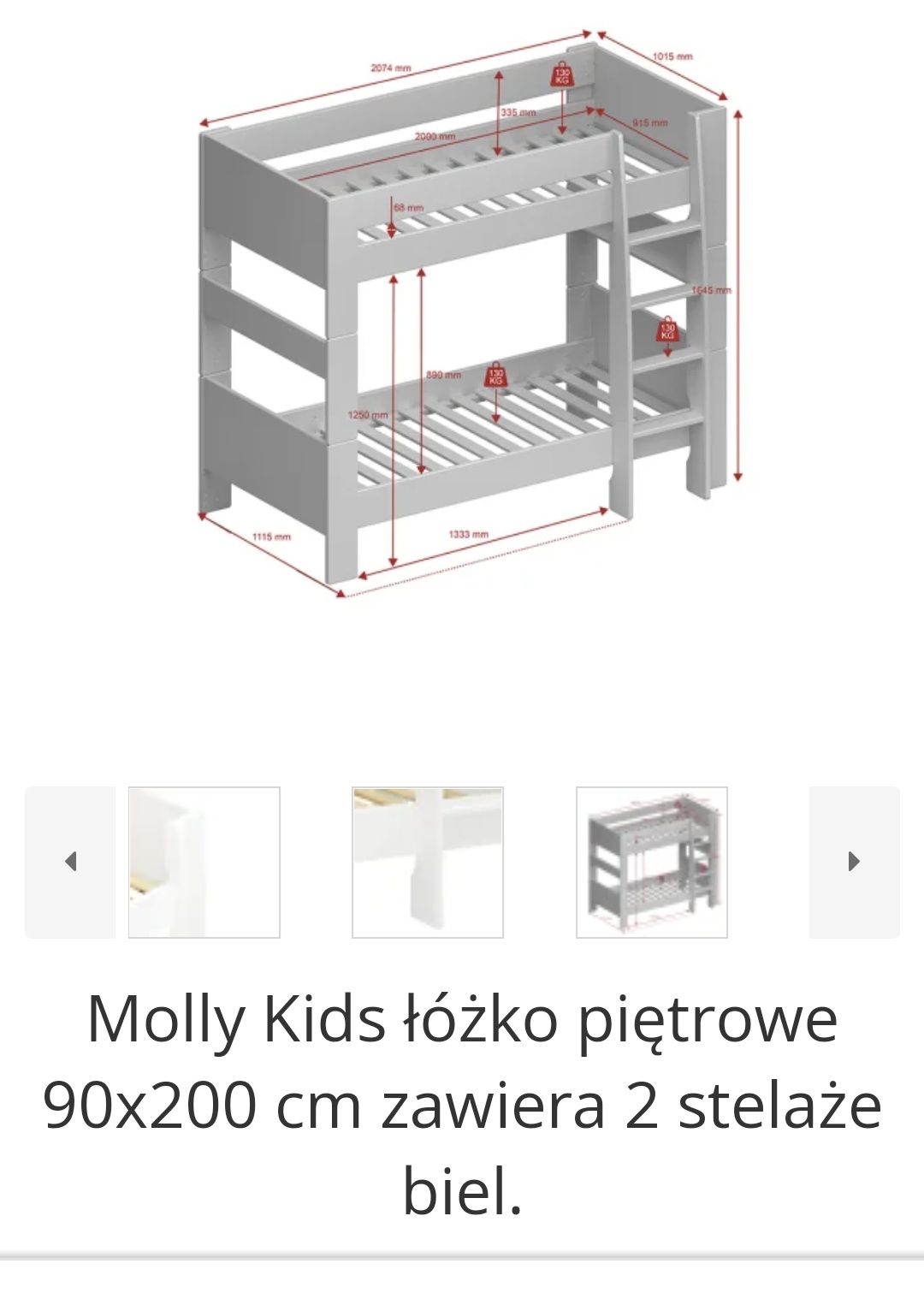 Łóżko piętrowe steens for kids