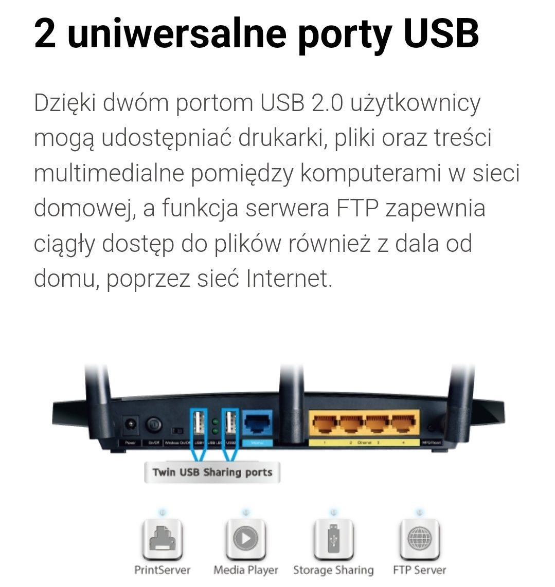 Router TP LINK  Dwupasmowy