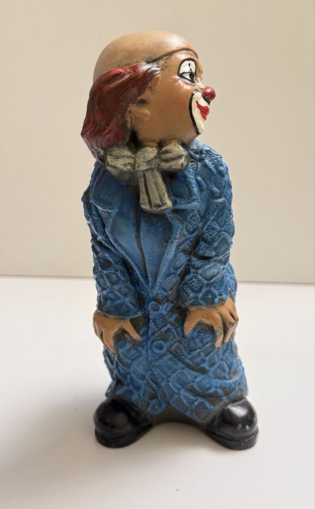 Stara figurka ceramiczna kolekcjonerska klaun z biedronką clown Glide