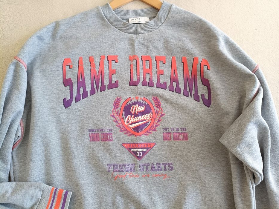 Bershka p.S-XL толстовка світшот на байці оверсайз