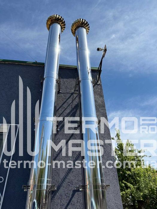 Труби димохідні для каміна,бані,котла, 180/250 КОМПЛЕКТУЮЧІ