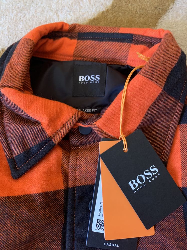 koszula Boss męska Leighten ocieplana Casualwear Oryginał roz.XS