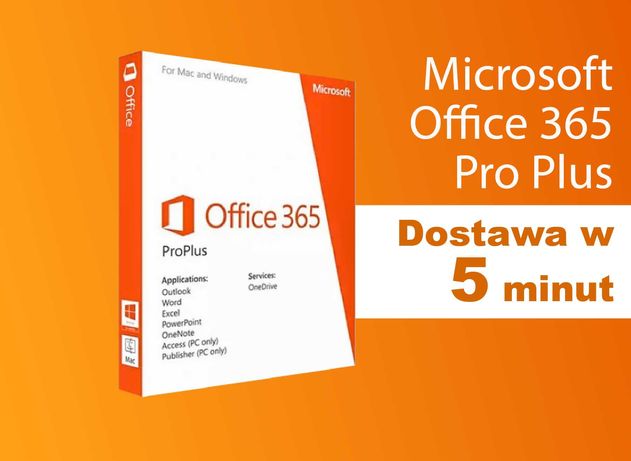 Office 365 Pro Plus PL Klucz / Konto 5 Urządzeń Dożywotnio - 5 Minut