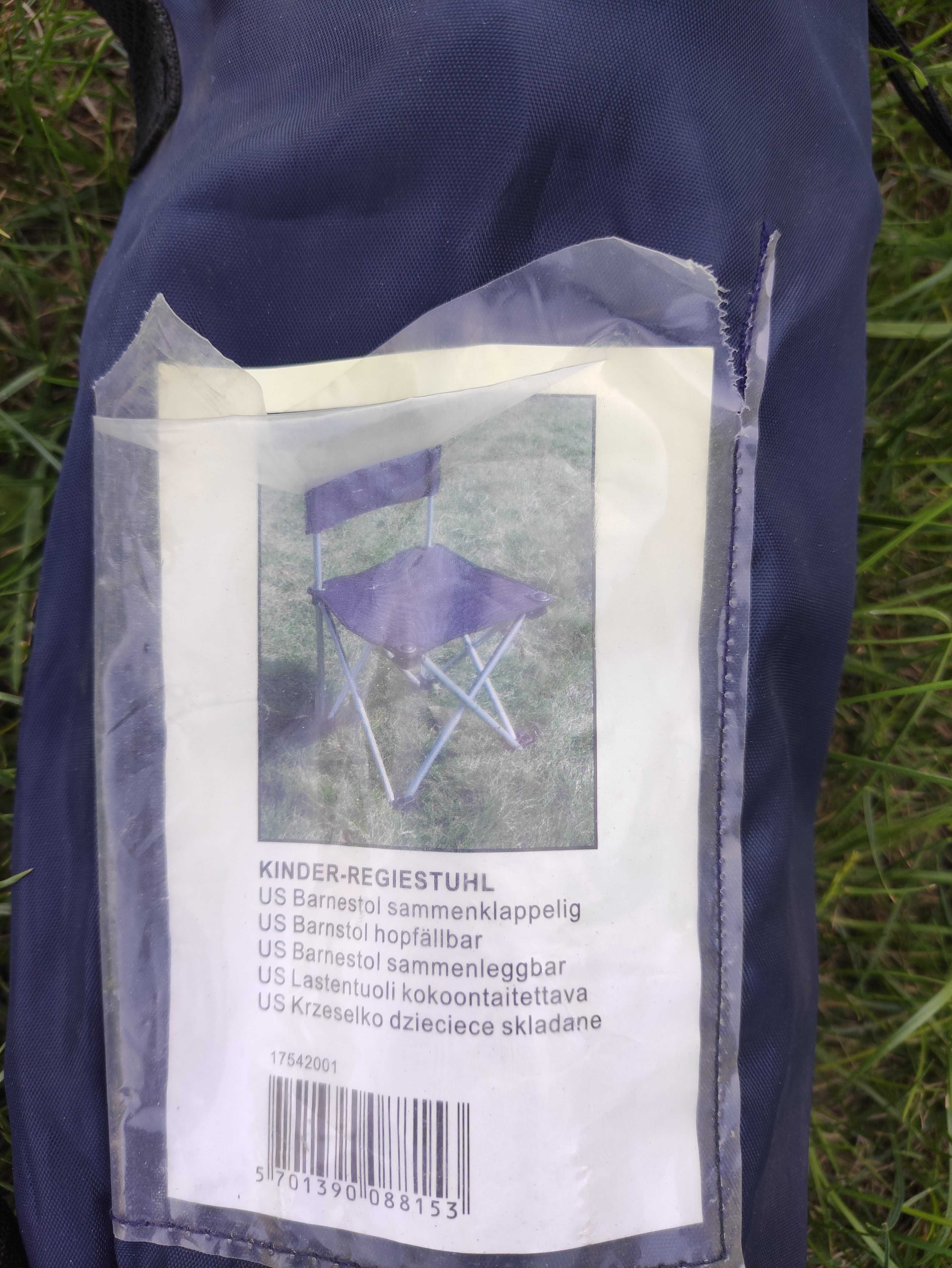 Krzesło krzesełko składane dla dziecka camping ryby ogród turystyka
