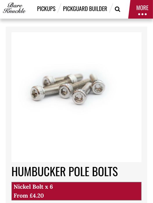 Bare Knuckle humbuker pol bolt chrom