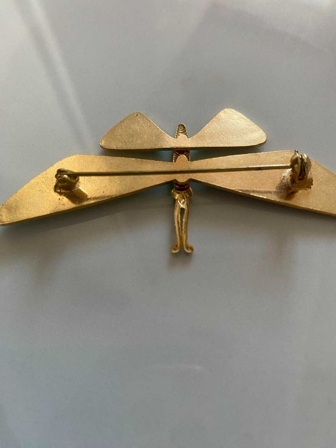 Broszka motyl ważka przypinka sztuczna biżuteria