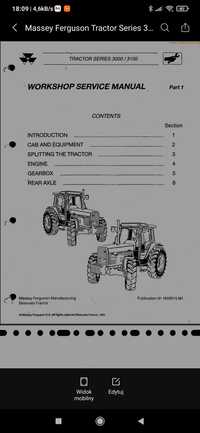 Instrukcja napraw Massey Ferguson 3000, 3100