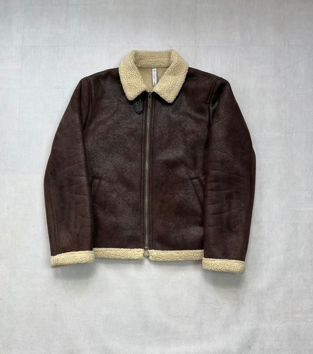 Jacket Zara Man futrzany kołnierz ocieplana flying brown great