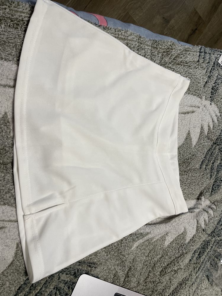 Юбка Zara белая, юбка шорты