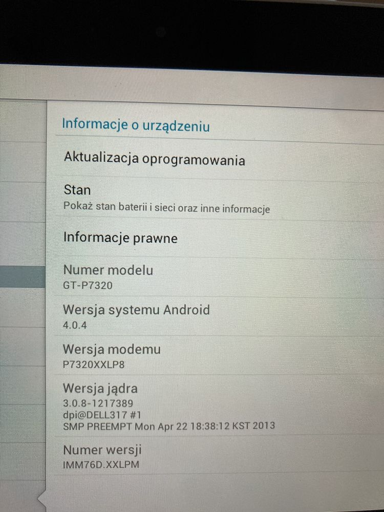 Tablet Samsung gt p7320 LTE stan bardzo dobry