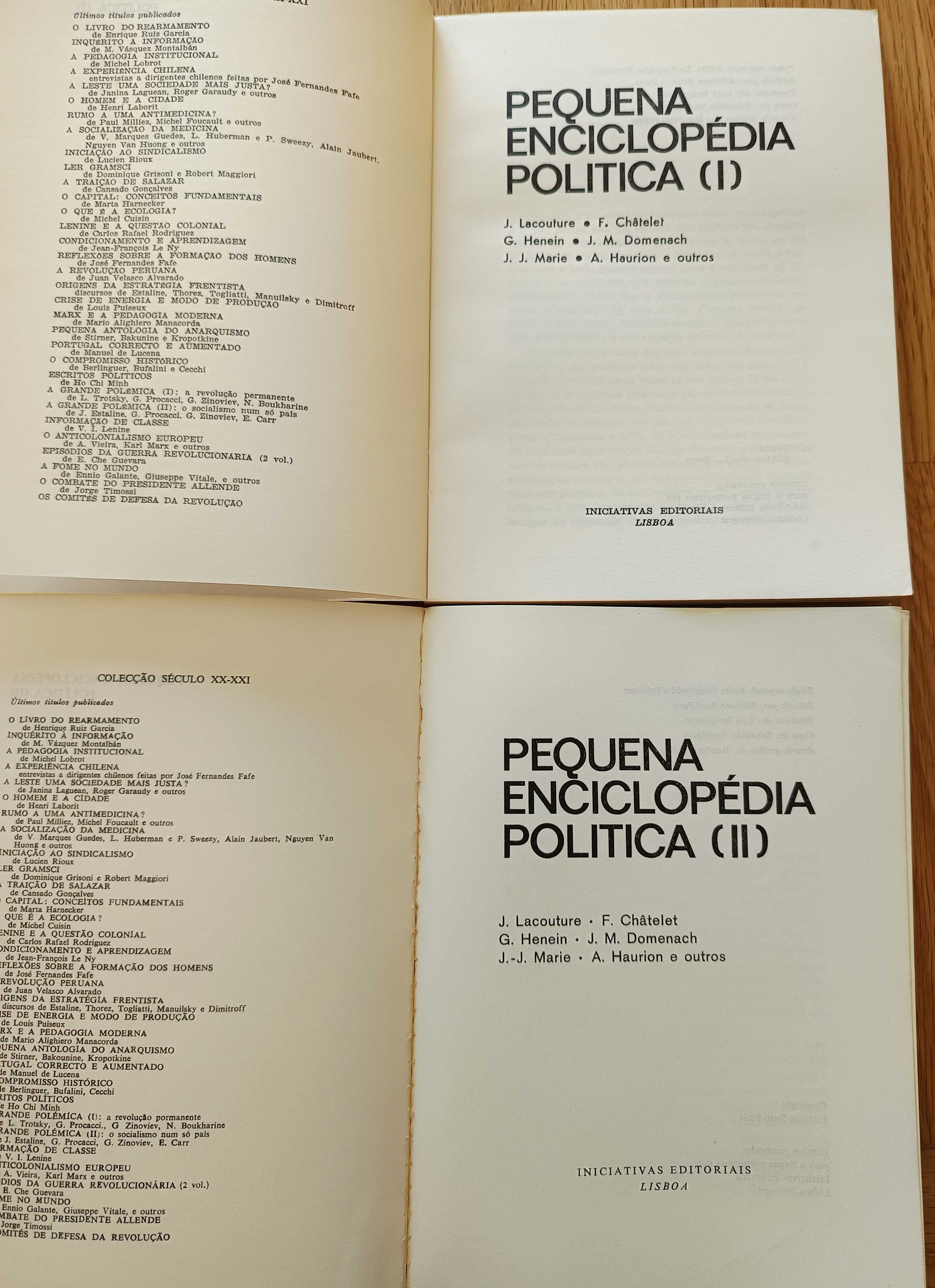 Pequena Enciclopédia Política (I e II) - Lacouture, Châtelet et al.