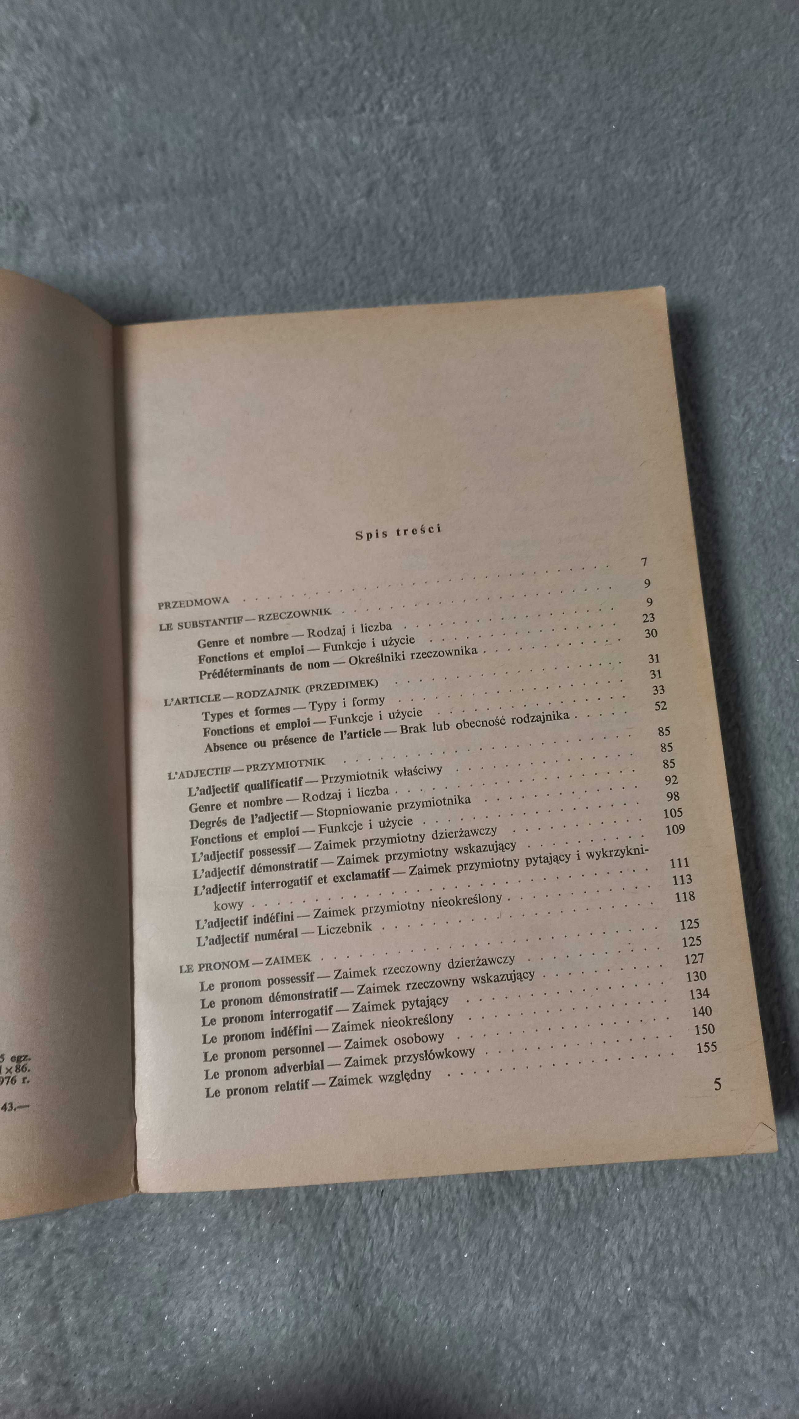 "Gramatyka języka francuskiego" Janina, Zygmunt Terech