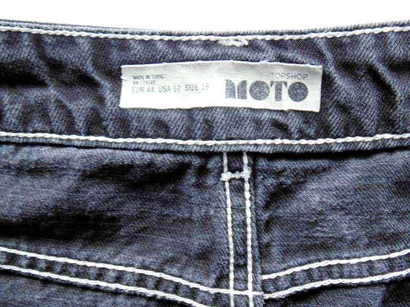 Topshop Moto nowa czarna spódniczka mini jeans 44