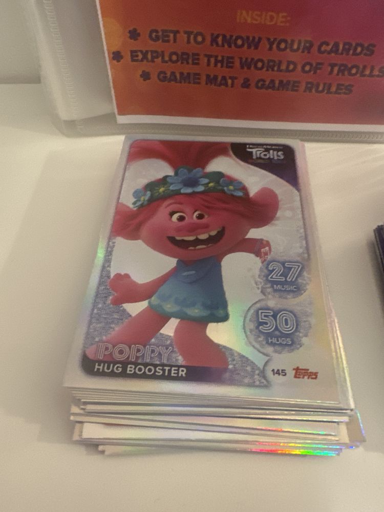 Coleção completa em cartas Trolls World Tour