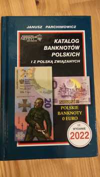 Katalog banknotów Polskich 2022 Parchimowicz + banknot Euro