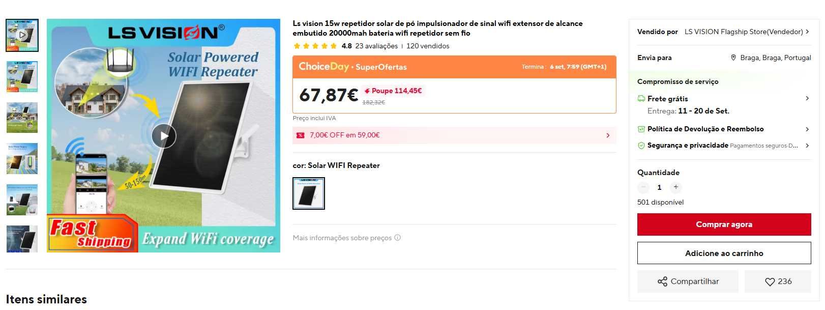 Repetidor Wifi solar
