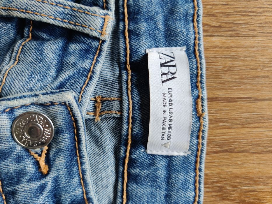 Calças de ganga, xadrez Zara, Stradivarius, 36, 38, 40