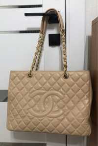 Сумка Chanel Grand Shopping Tote GST in Beige Caviar SHW