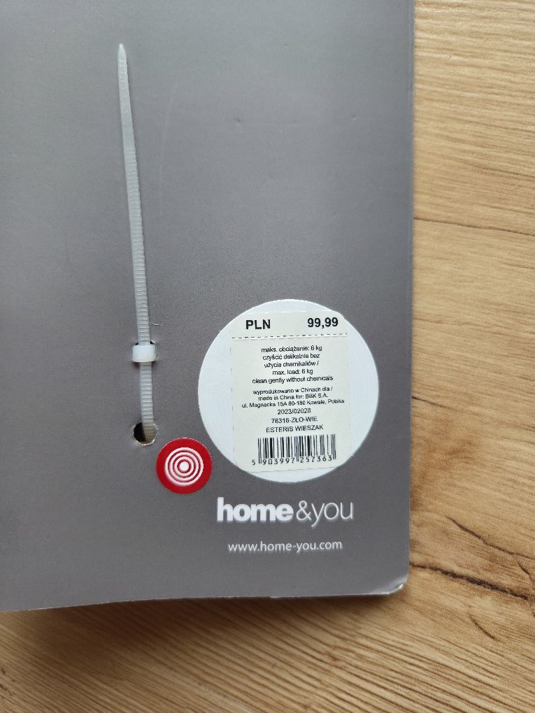Wieszak drążek łazienkowy na ręczniki złoty home&you
