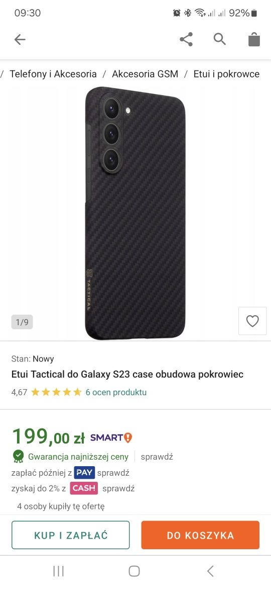 Etui taktyczne Samsung S23 5G . Używane